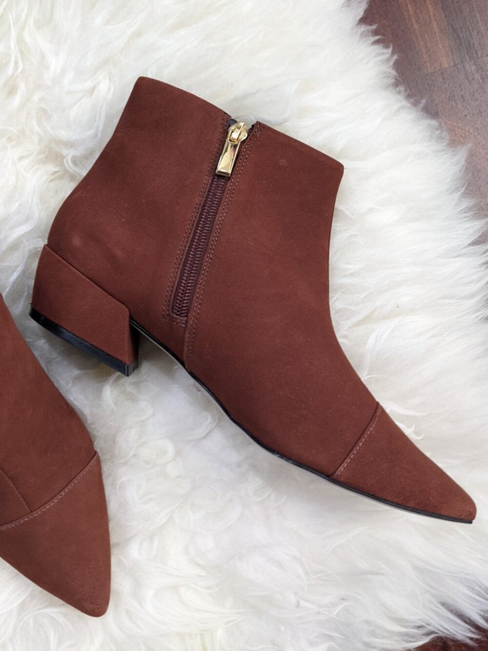 Ava & Aiden Suede Booties, NWOB